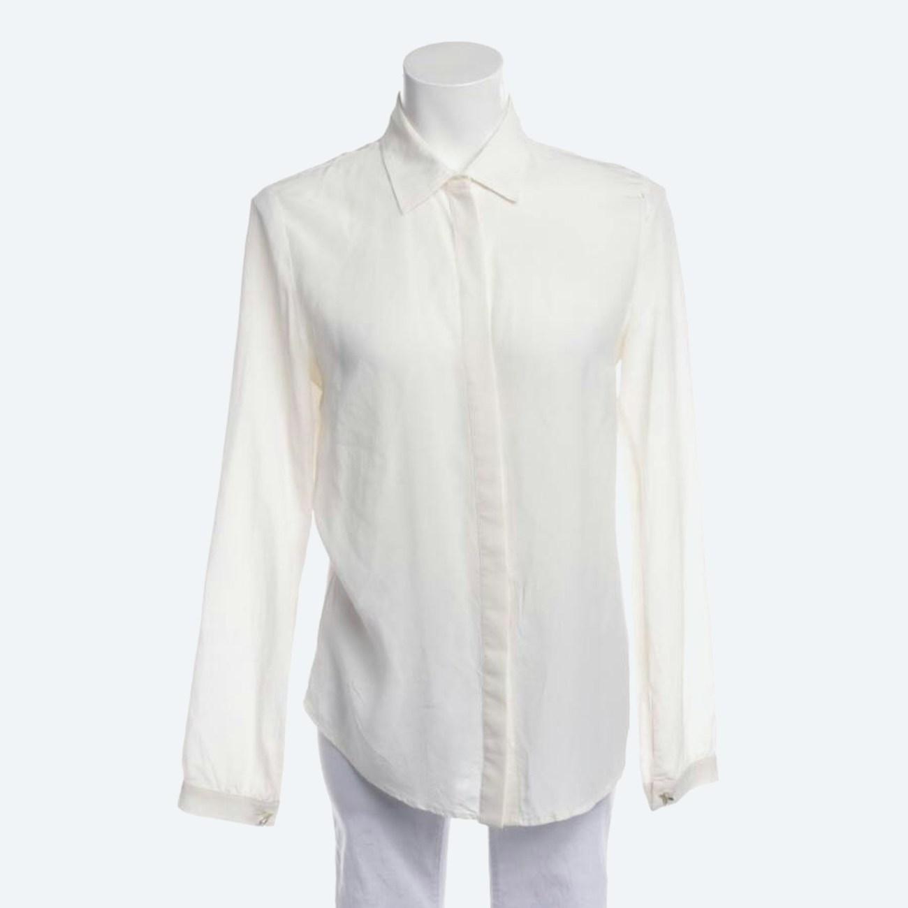 Image 1 of Silk Shirt 38 Cream in color White | Vite EnVogue