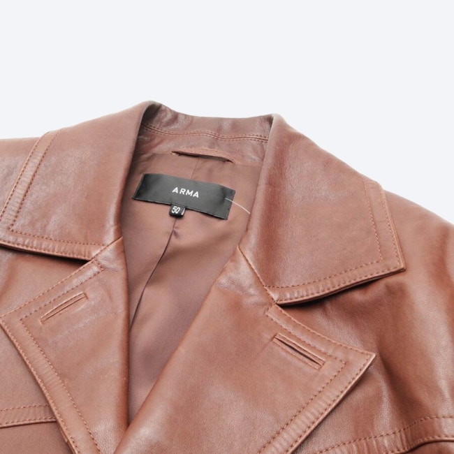 Image 3 of Leather Coat 50 Light Brown in color Brown | Vite EnVogue