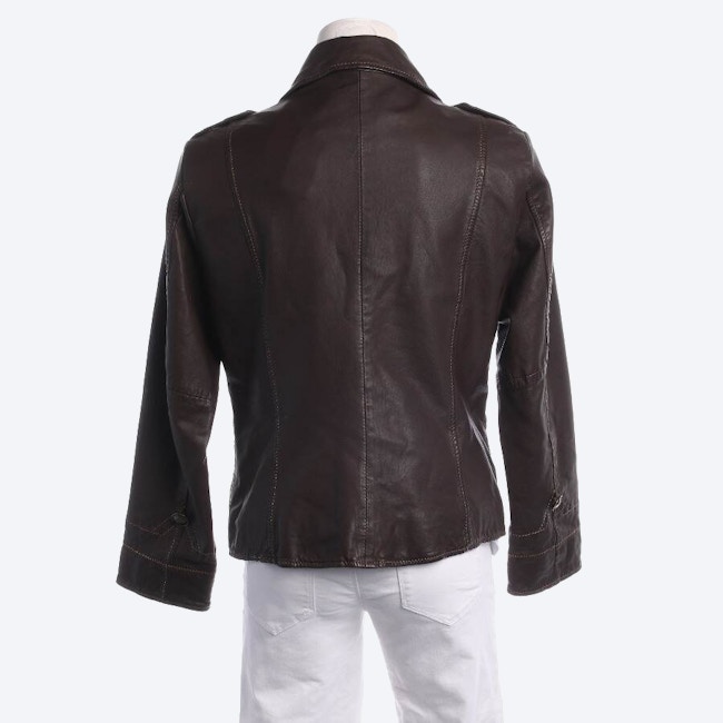Image 2 of LeatherJacket 40 Dark Brown in color Brown | Vite EnVogue