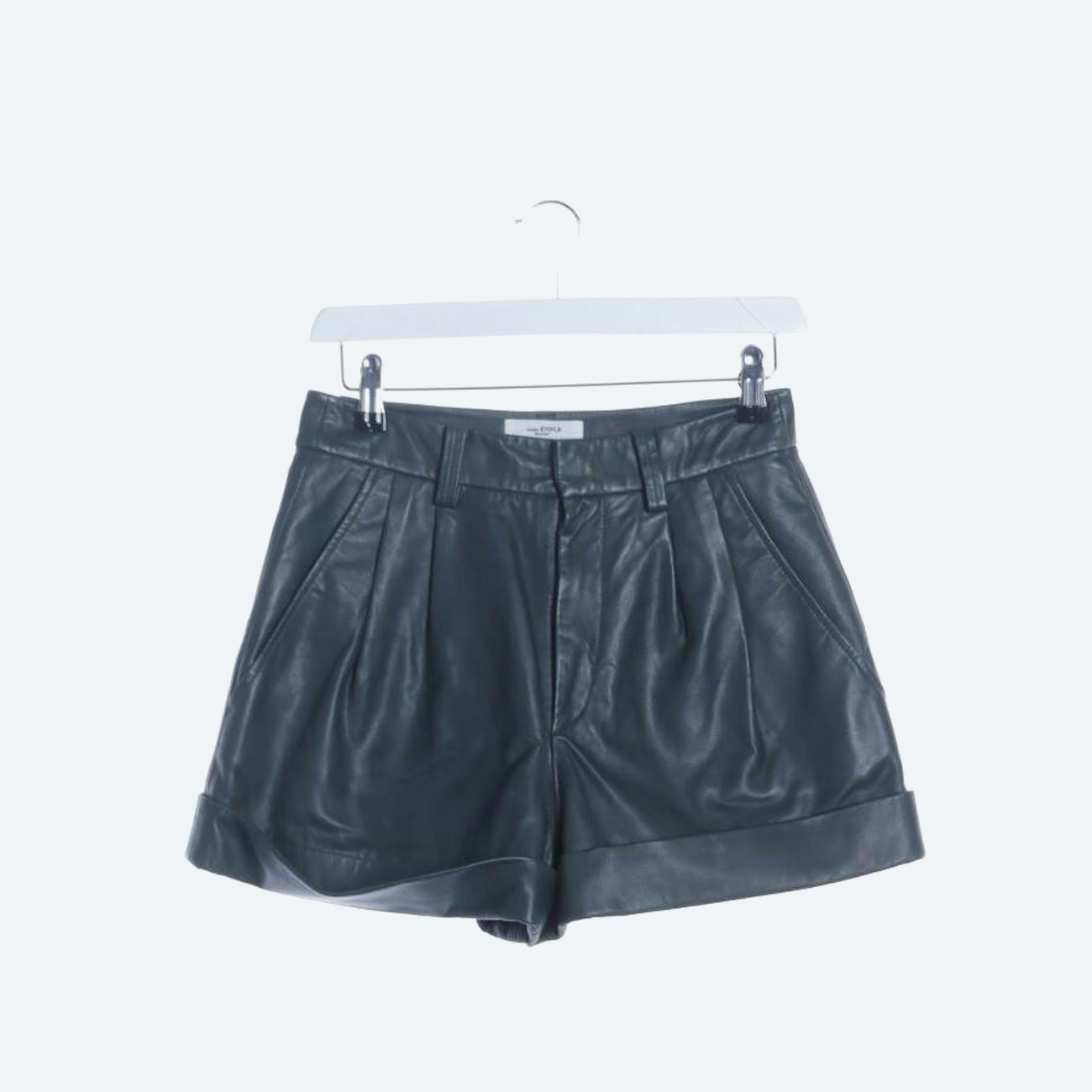Image 1 of Leather Shorts 32 Green in color Green | Vite EnVogue
