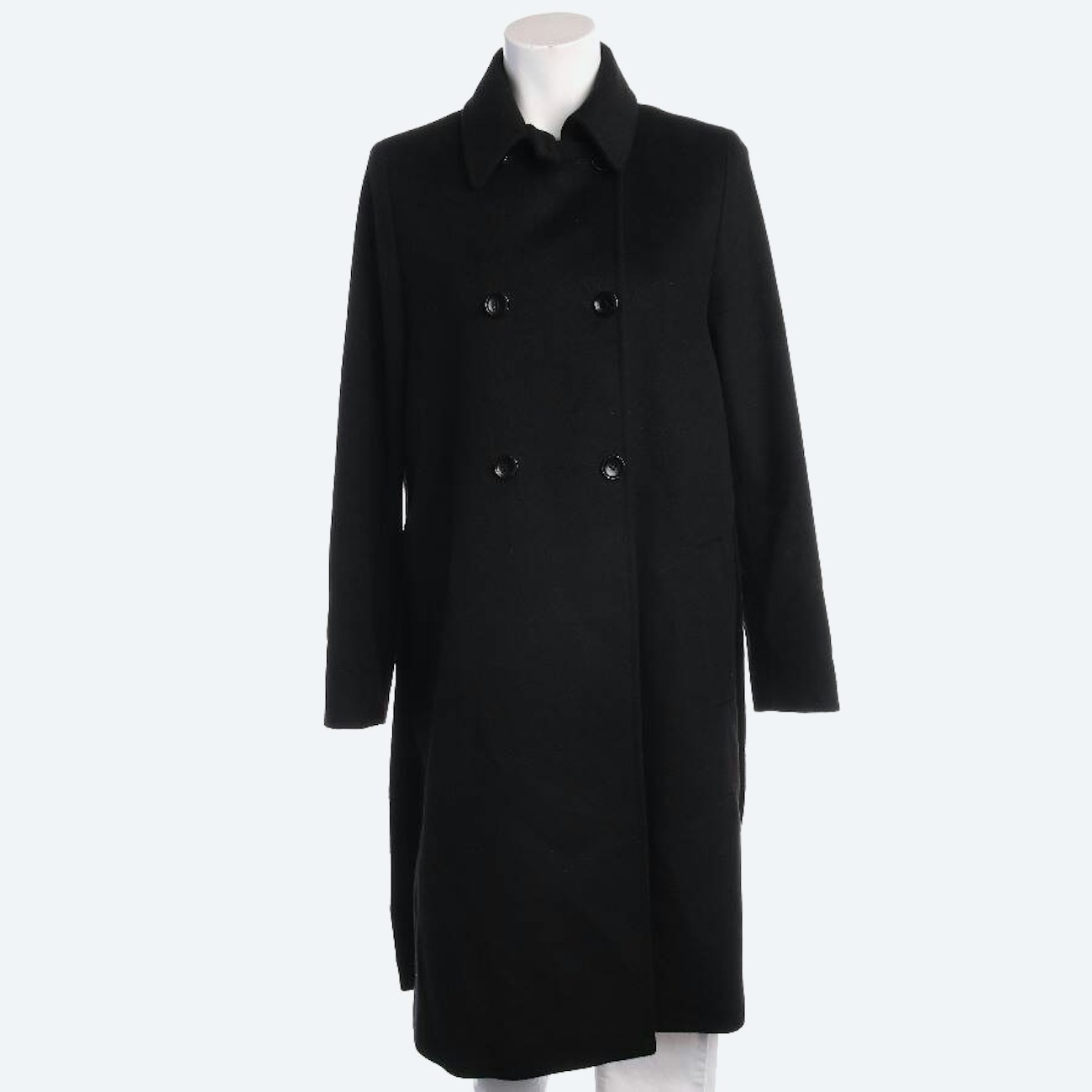 Image 1 of Wool Coat 42 Black in color Black | Vite EnVogue