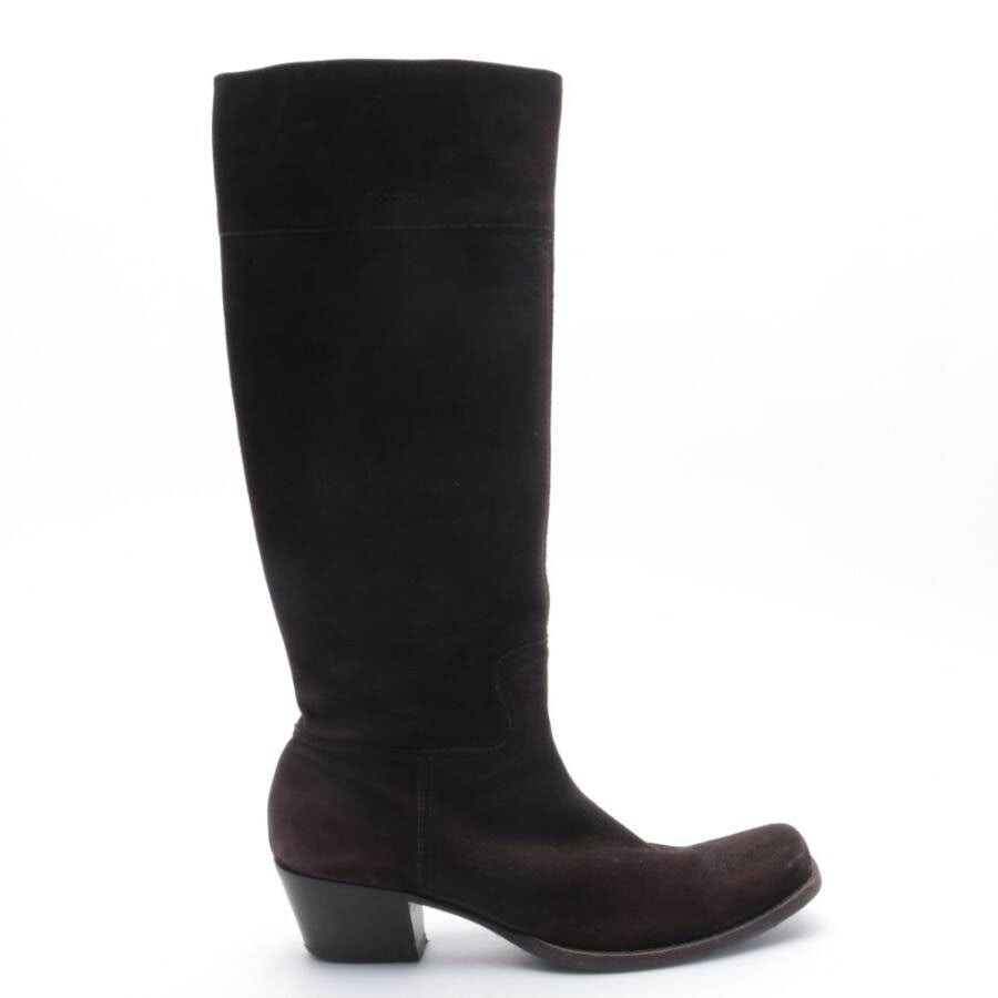 Image 1 of Boots EUR38 Dark Brown in color Brown | Vite EnVogue