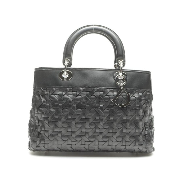 Image 1 of Woven Lady Dior Avenue Tote Handbag Black | Vite EnVogue