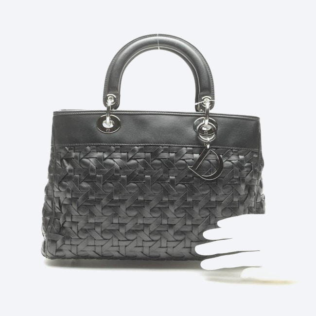 Image 4 of Woven Lady Dior Avenue Tote Handbag Black in color Black | Vite EnVogue