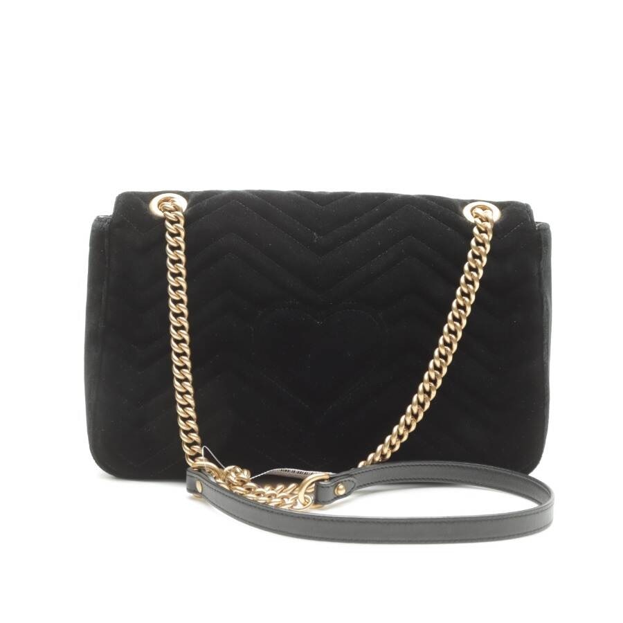 Image 2 of Marmont Medium Modern Velvet Shoulder Bag Black in color Black | Vite EnVogue