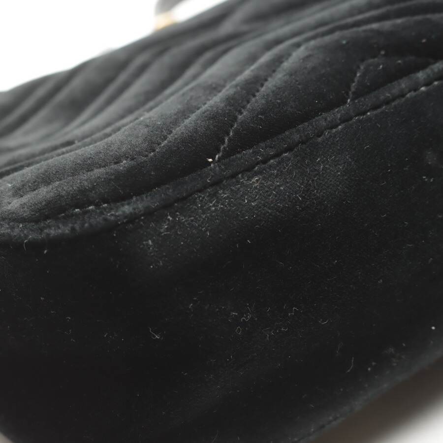 Image 8 of Marmont Medium Modern Velvet Shoulder Bag Black in color Black | Vite EnVogue