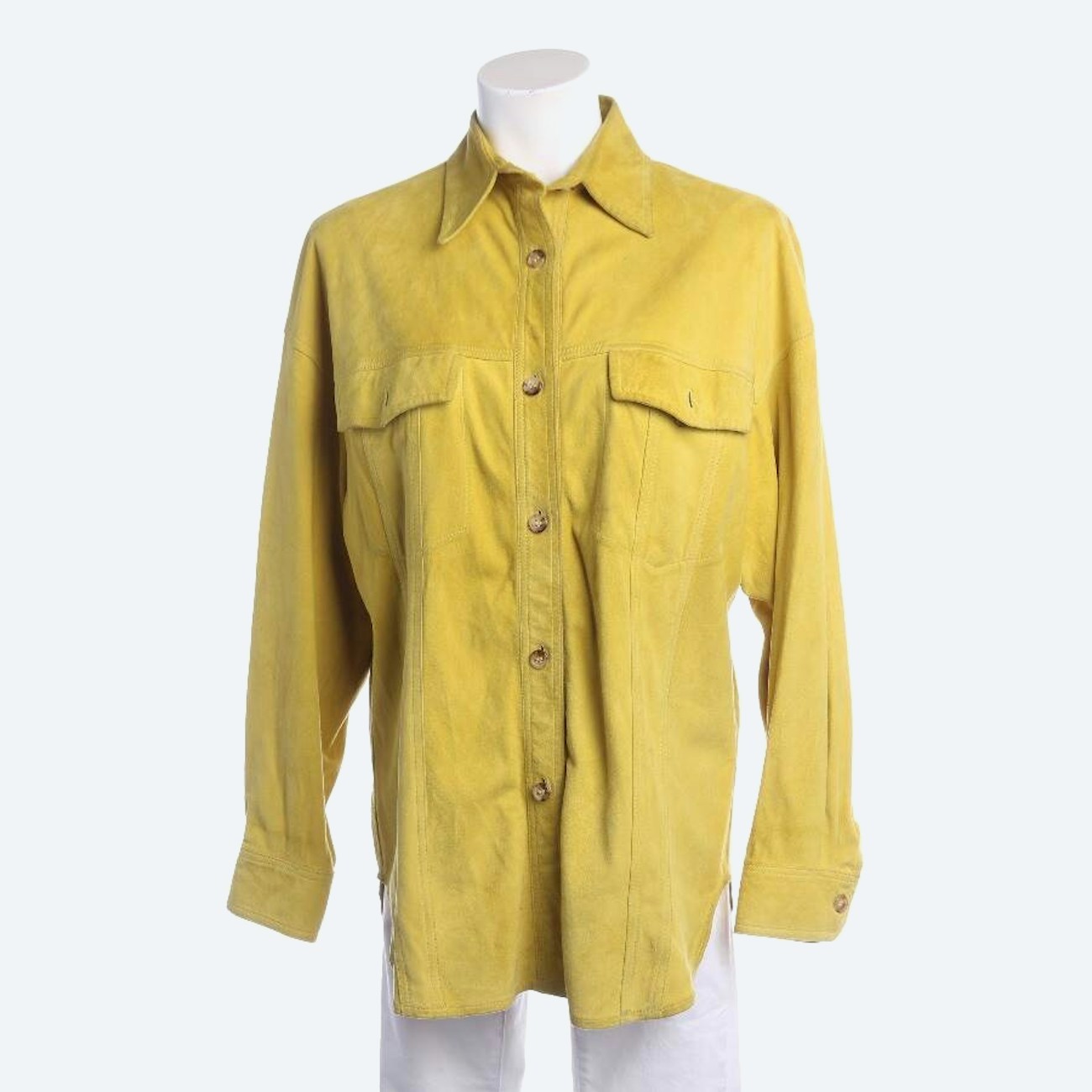 Image 1 of LeatherJacket 40 Yellow in color Yellow | Vite EnVogue