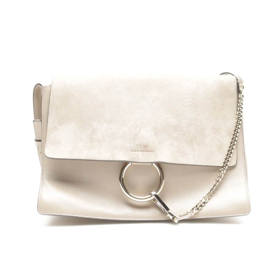 Image 1 of Faye medium Shoulder Bag Beige in color White | Vite EnVogue