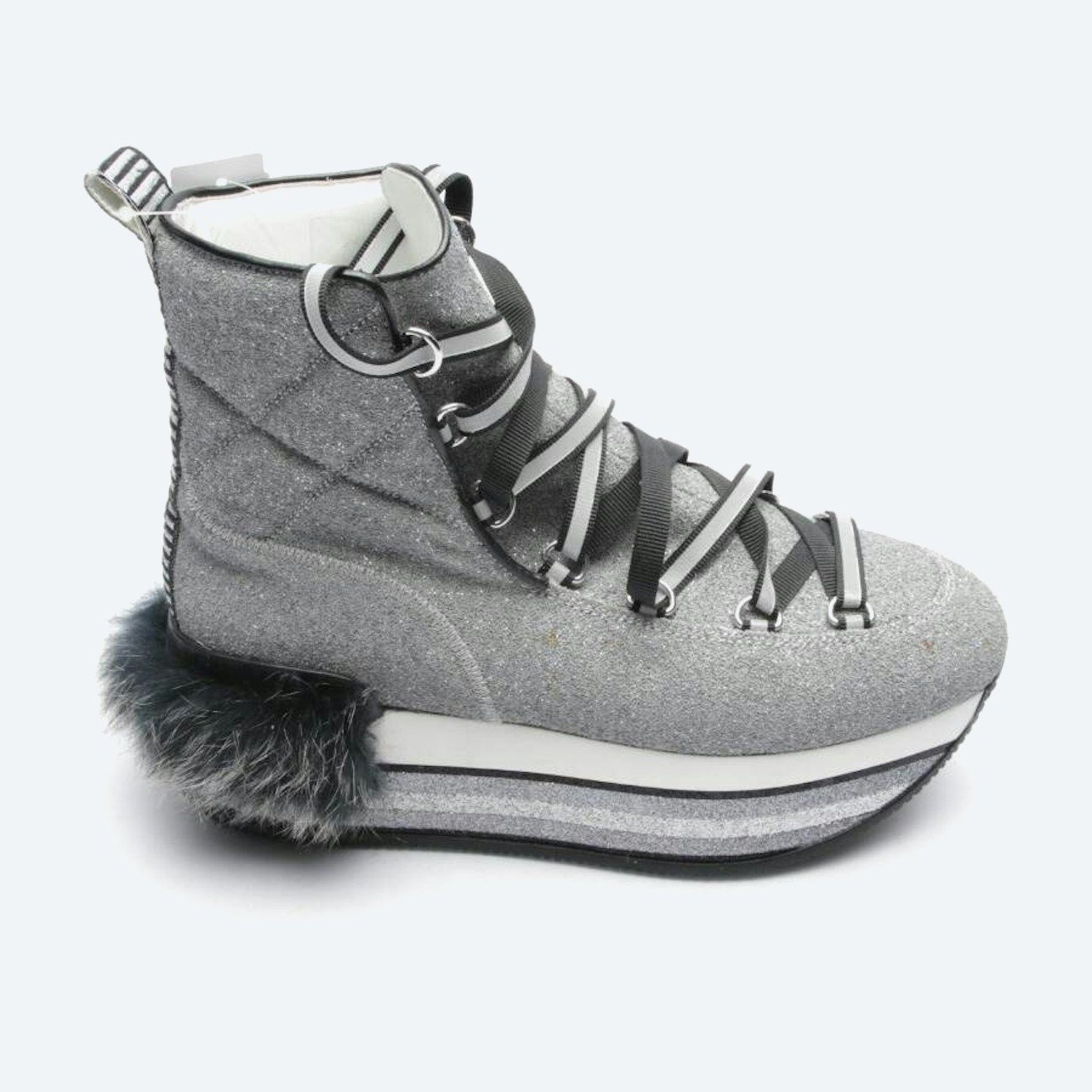 Image 1 of High-Top Sneakers EUR 39 Silver in color Metallic | Vite EnVogue