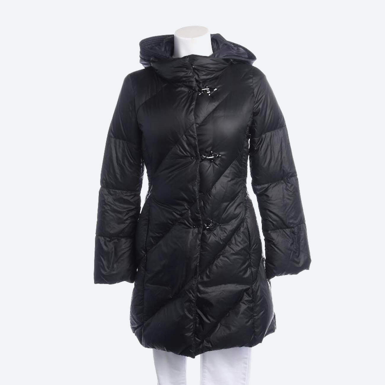Image 1 of Quilted Coat S Black in color Black | Vite EnVogue
