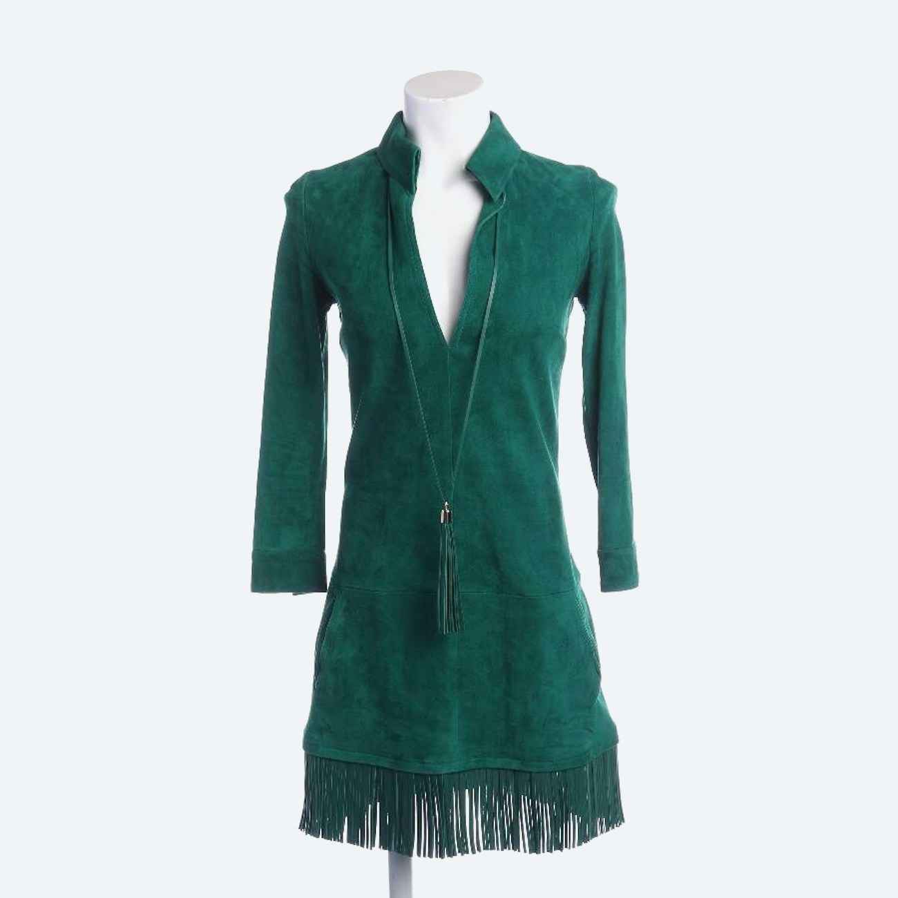Image 1 of Leather Dress 36 Green in color Green | Vite EnVogue