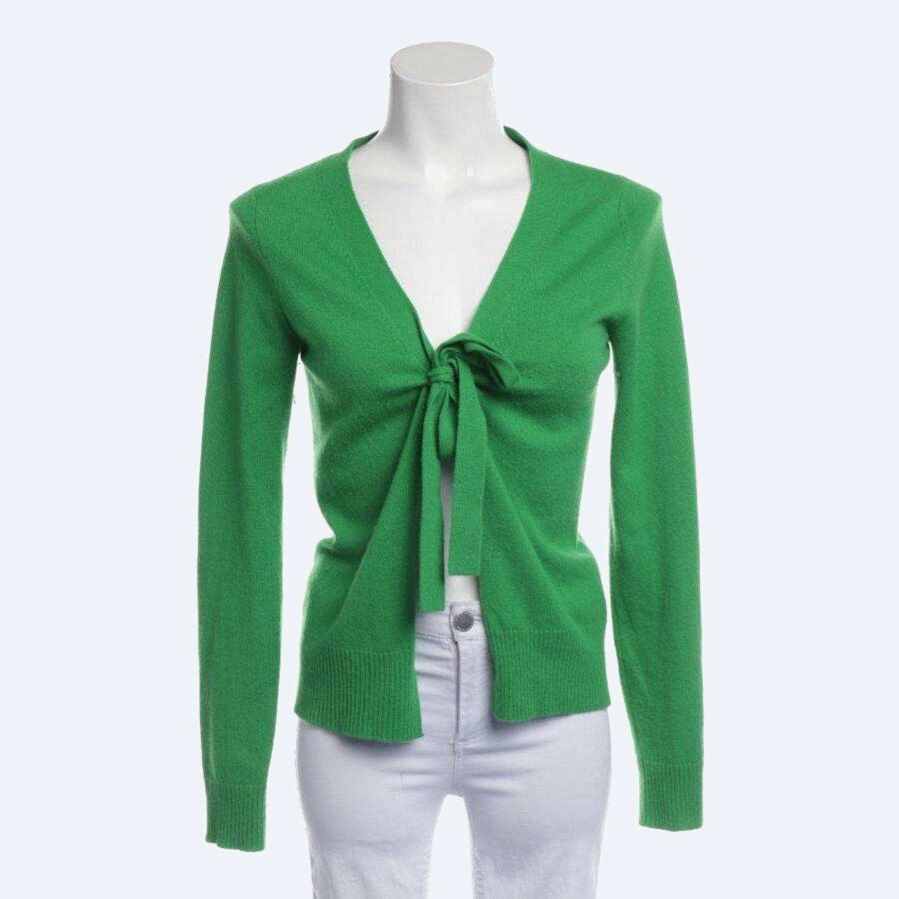 Image 1 of Cashmere Cardigan S Green in color Green | Vite EnVogue