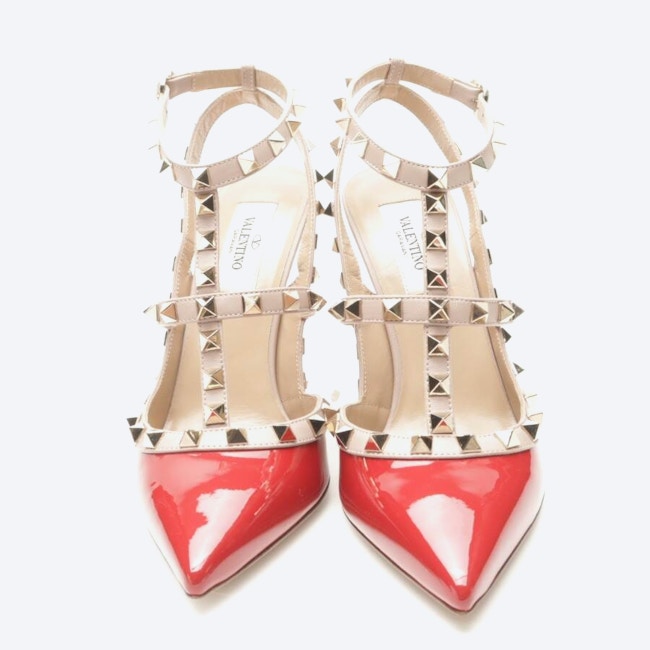 Image 2 of Rockstud Heeled Sandals EUR 37.5 Red in color Red | Vite EnVogue