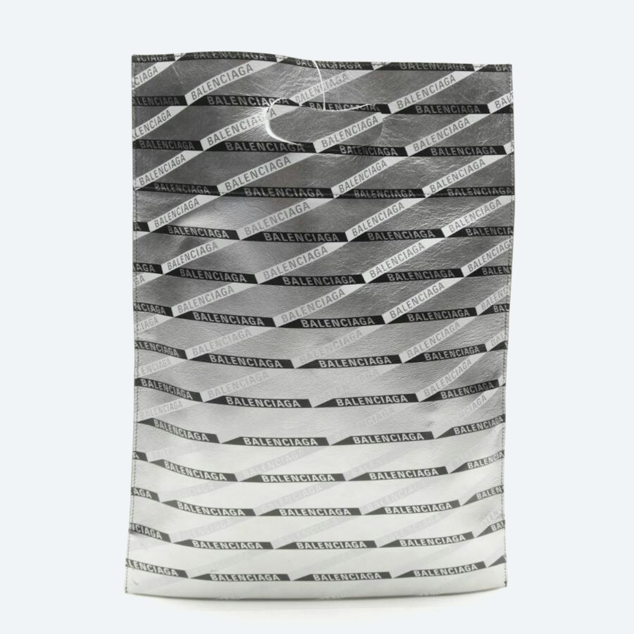 Image 1 of Losange Monogram Plastic Tote Handbag Silver in color Metallic | Vite EnVogue