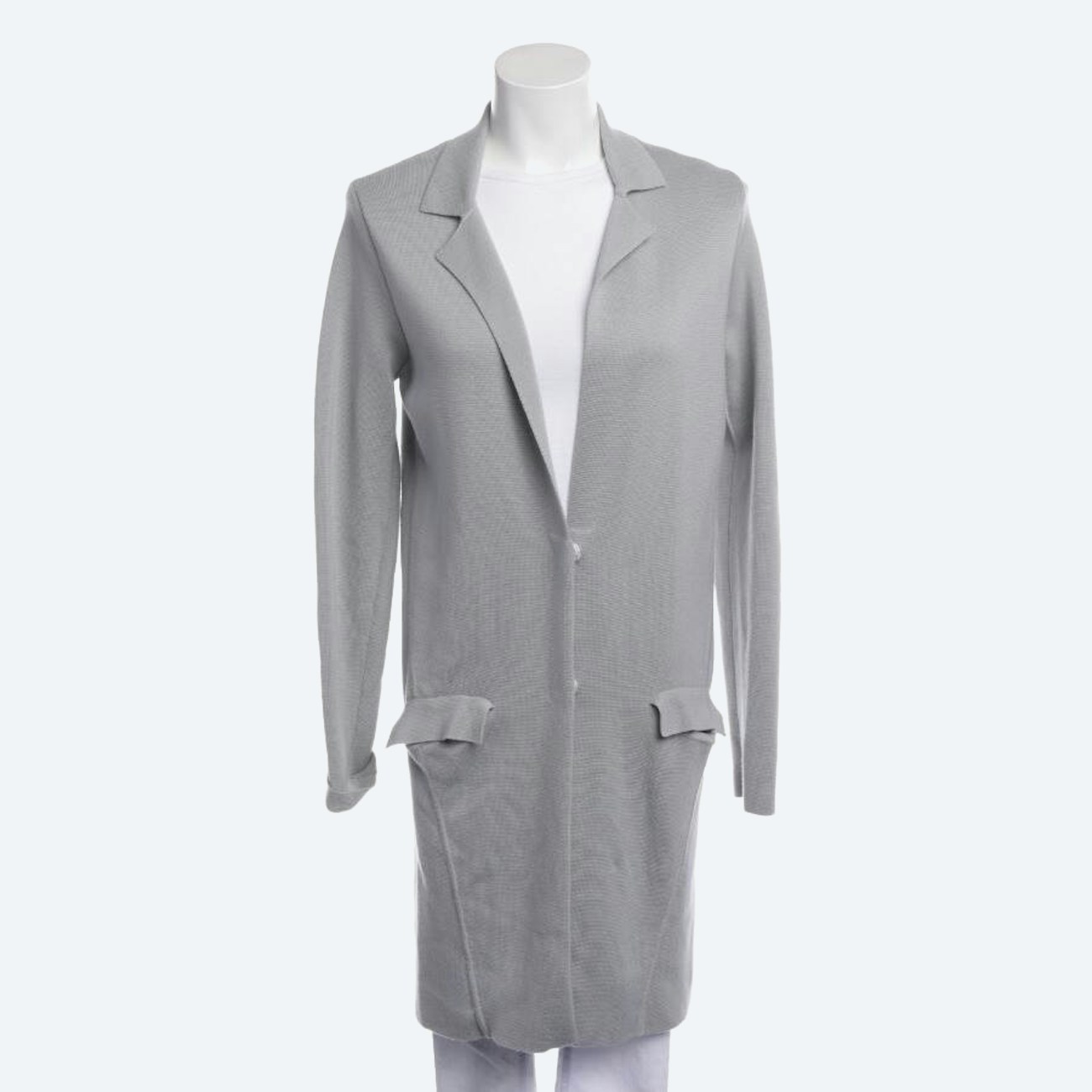 Image 1 of Wool Cardigan 36 Light Gray in color Gray | Vite EnVogue