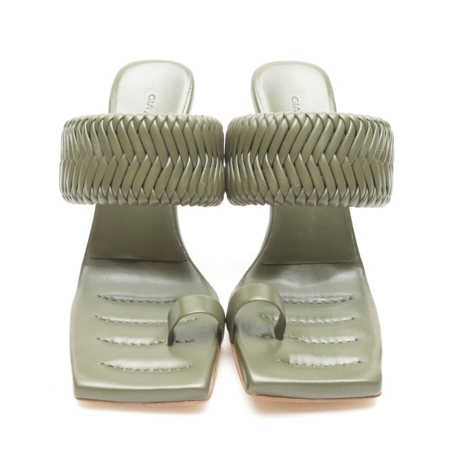 Image 2 of Heeled Sandals EUR38 Olive Green in color Green | Vite EnVogue