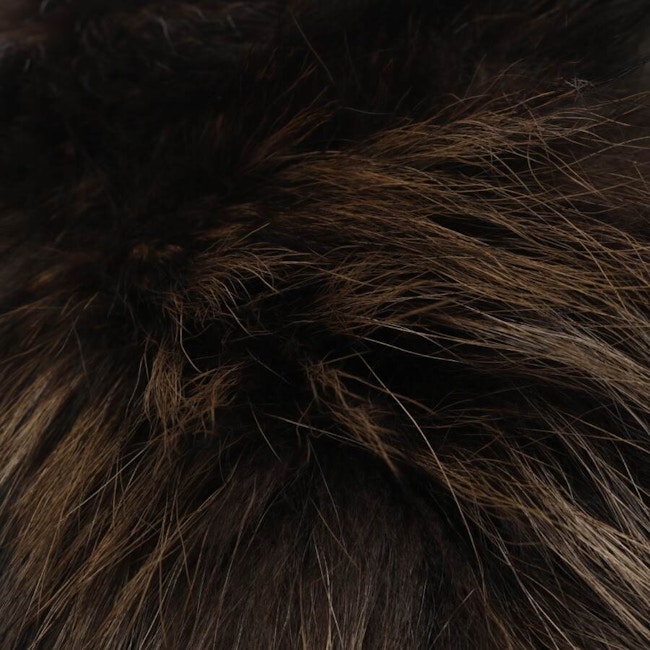 Image 2 of Fur Shawl Dark Brown in color Brown | Vite EnVogue