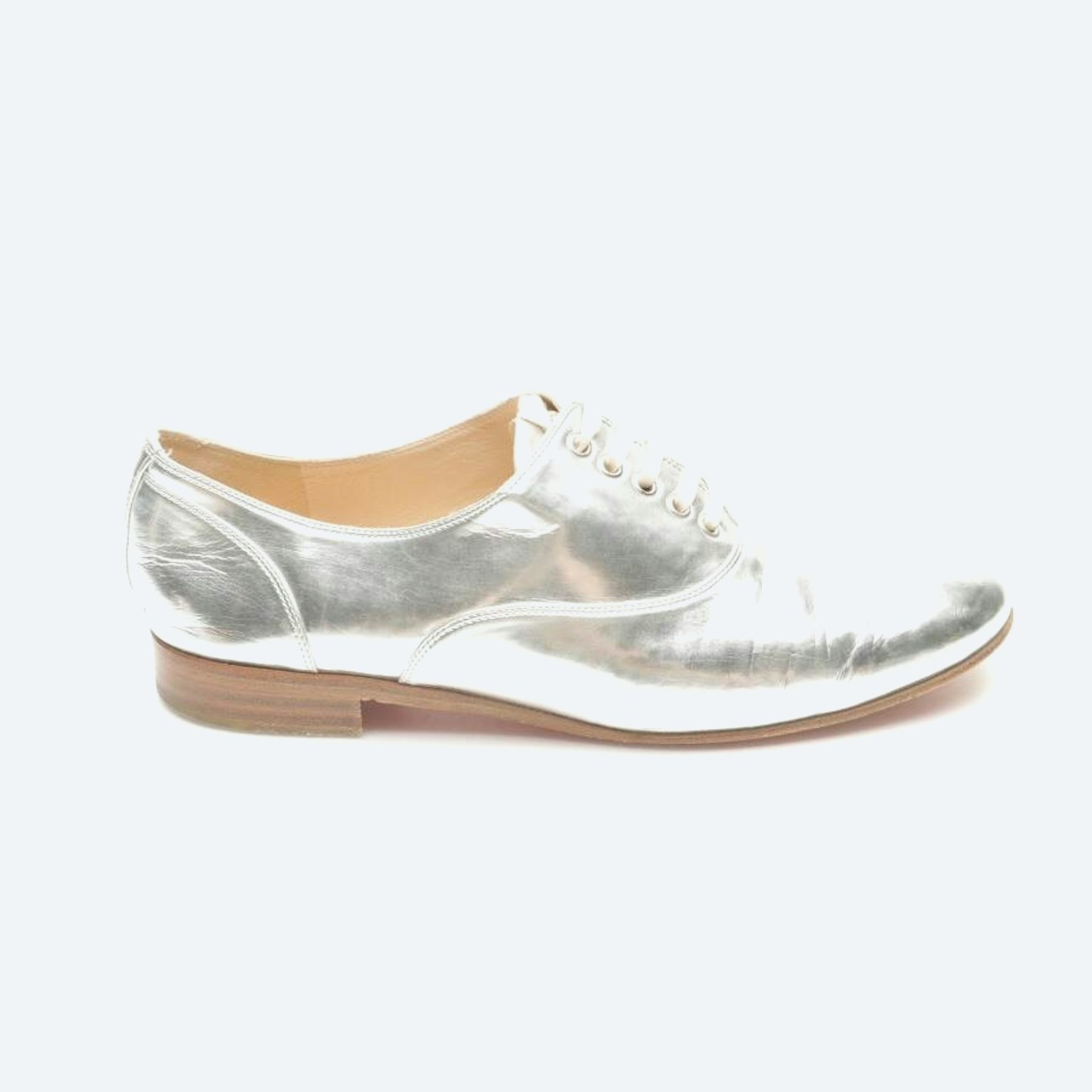 Image 1 of Lace-Up Shoes EUR 37.5 Silver in color Metallic | Vite EnVogue