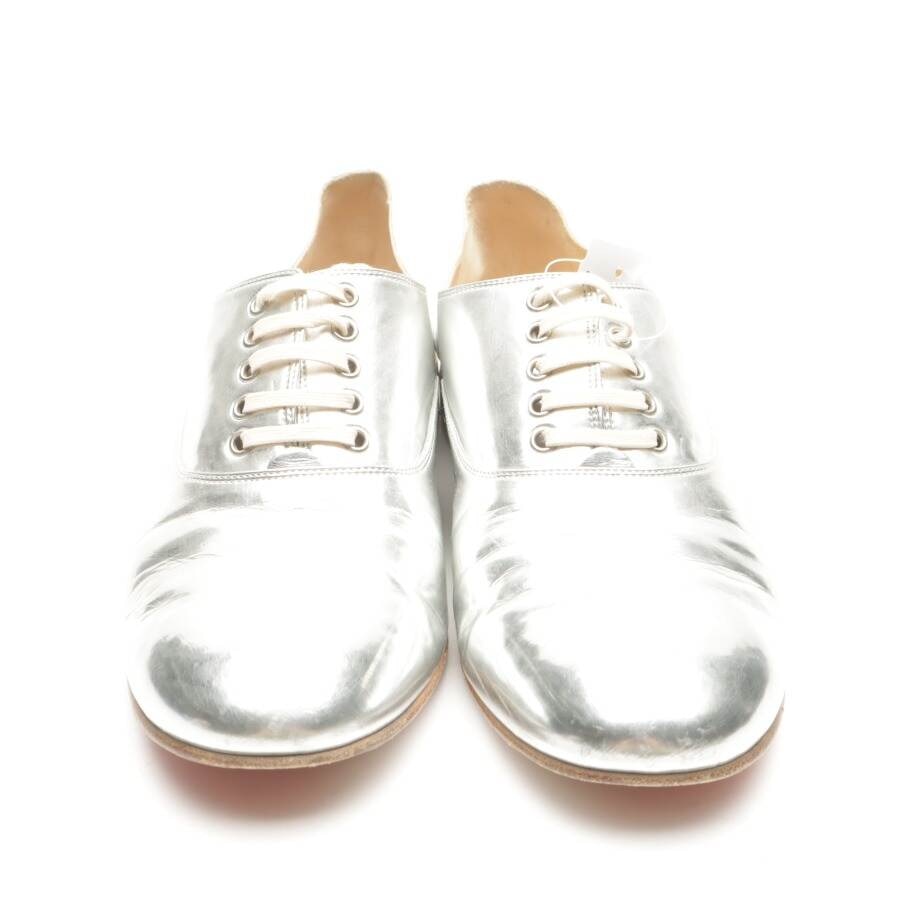 Image 2 of Lace-Up Shoes EUR 37.5 Silver in color Metallic | Vite EnVogue