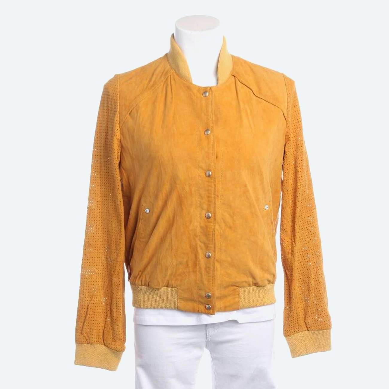 Image 1 of LeatherJacket 36 Yellow in color Yellow | Vite EnVogue