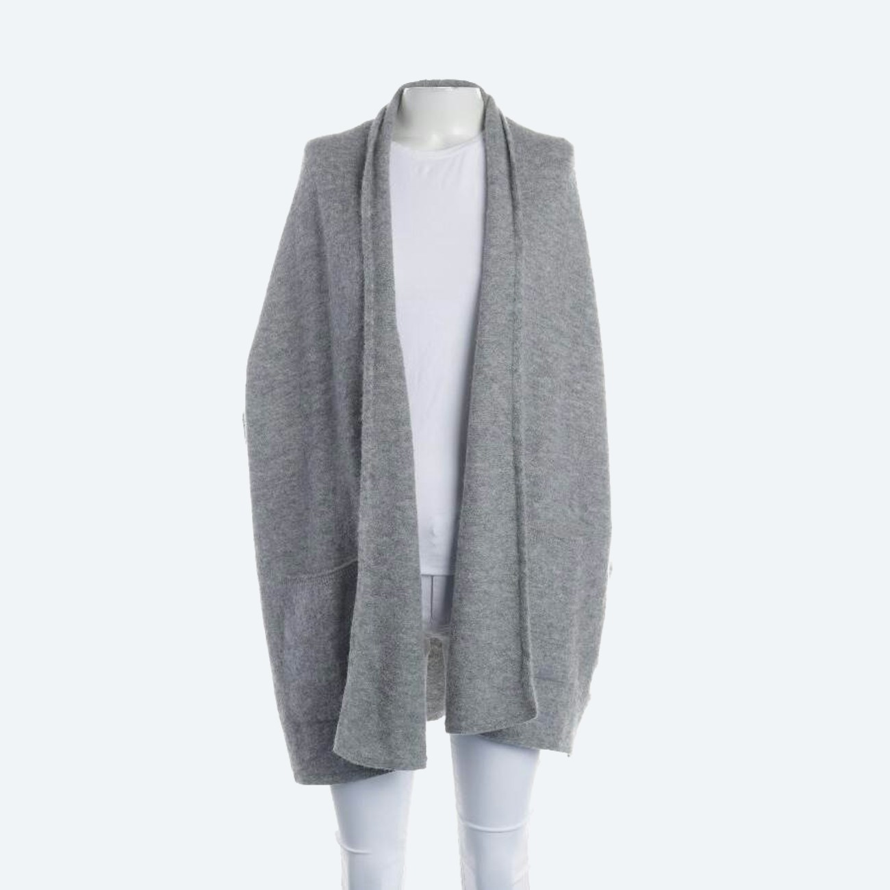 Image 1 of Cardigan One Size Light Gray in color Gray | Vite EnVogue