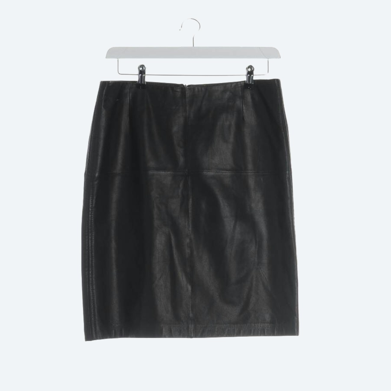 Image 1 of Leather Skirt 42 Black in color Black | Vite EnVogue