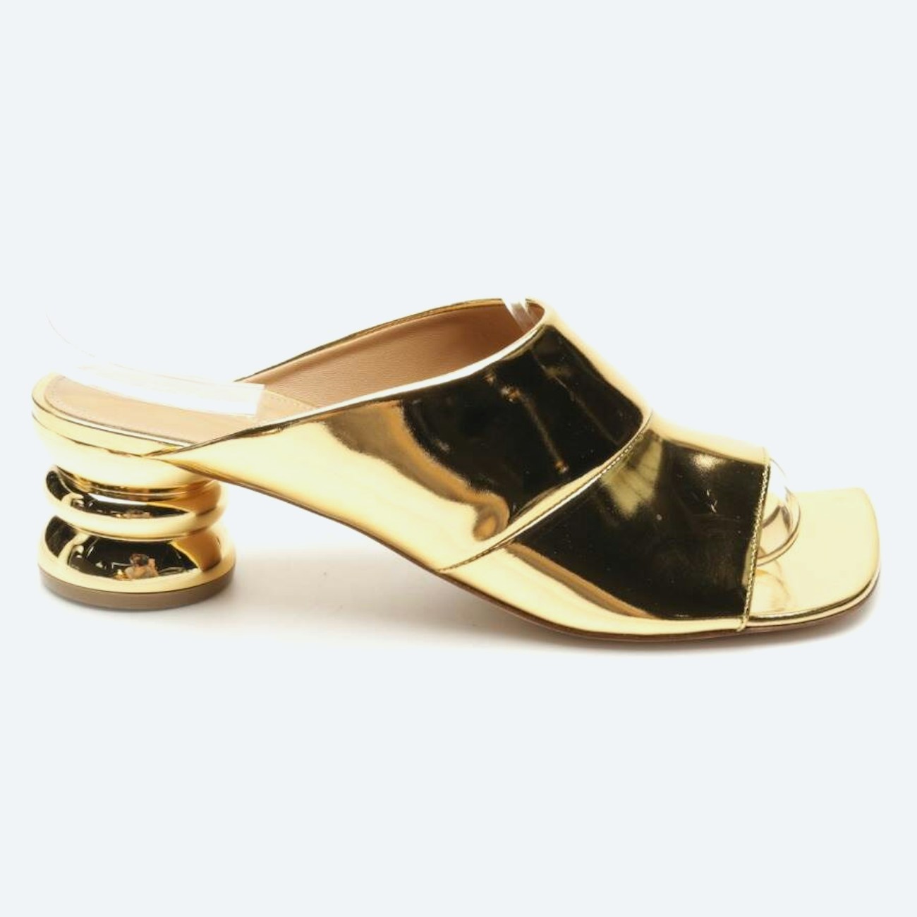 Image 1 of Heeled Mules EUR 40 Gold in color Metallic | Vite EnVogue