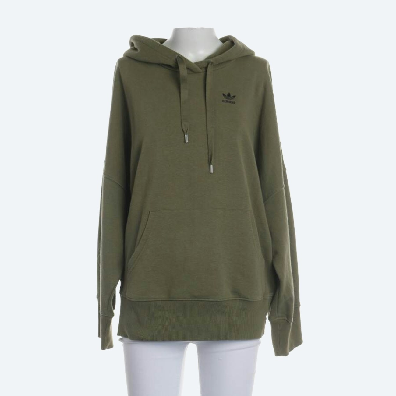 Image 1 of Hooded Sweatshirt 34 Olive Green in color Green | Vite EnVogue