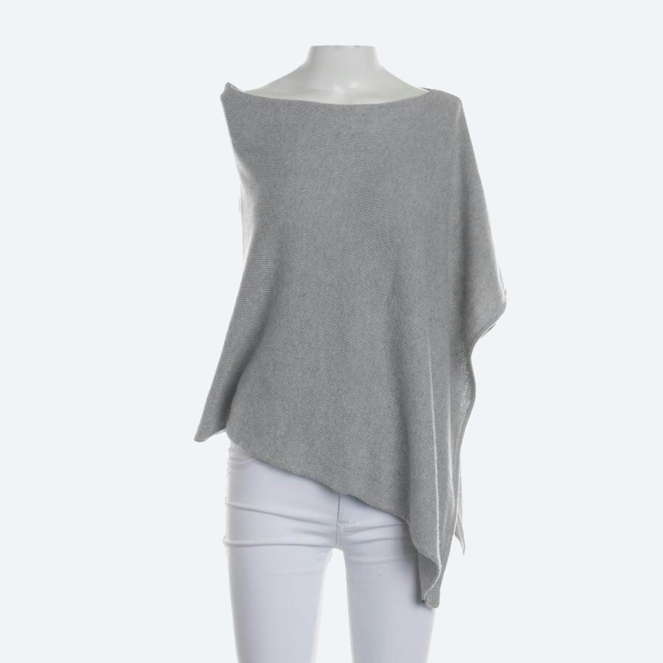 Image 1 of Poncho One Size Light Gray in color Gray | Vite EnVogue