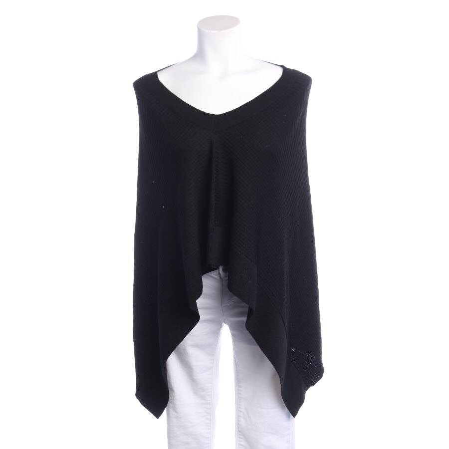 Image 1 of Wool Poncho One Size Black in color Black | Vite EnVogue