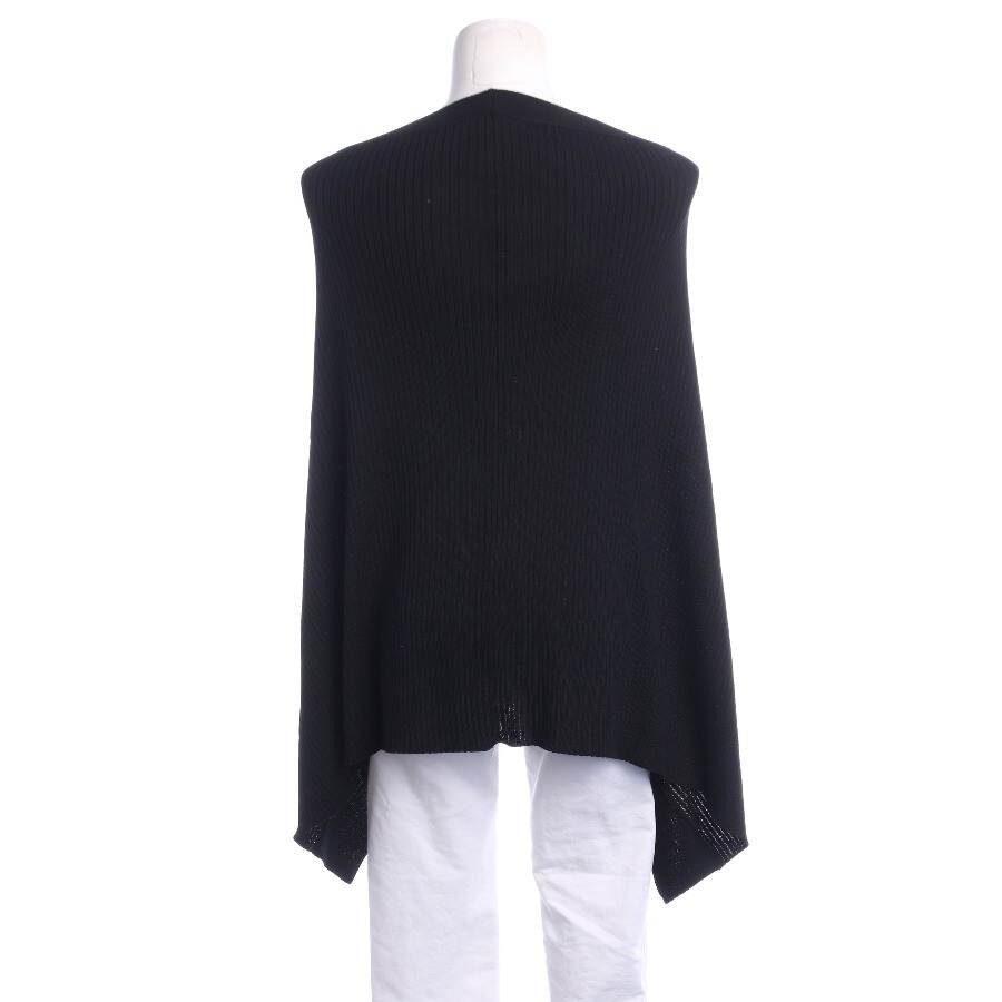 Image 2 of Wool Poncho One Size Black in color Black | Vite EnVogue