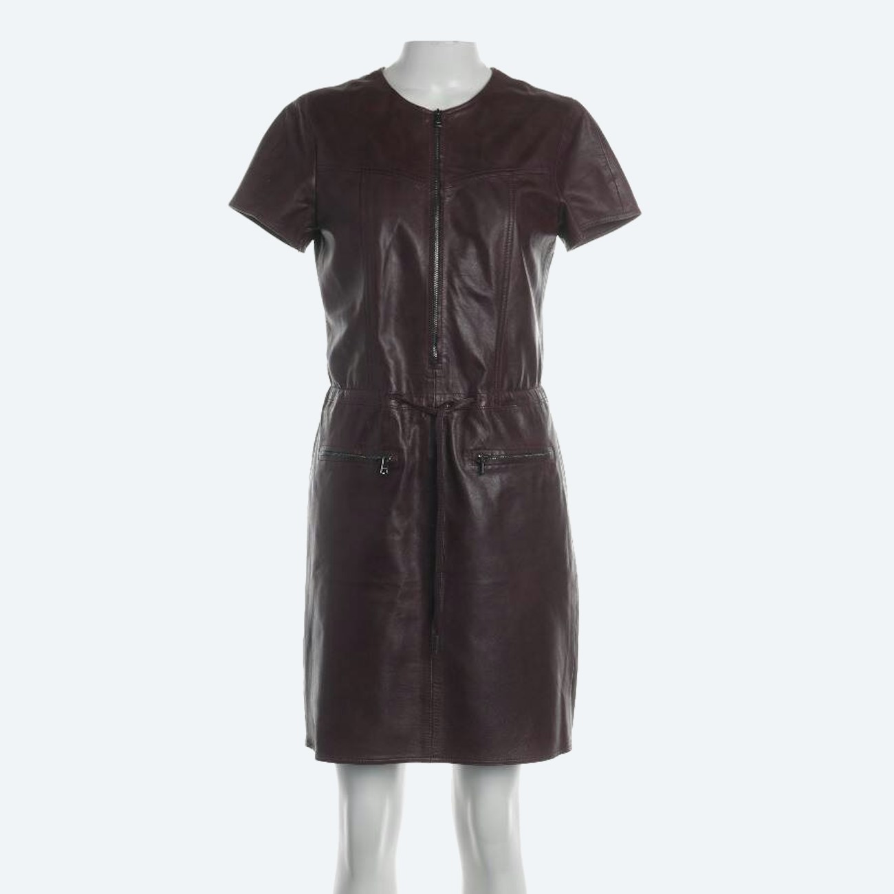 Image 1 of Leather Dress 34 Bordeaux in color Red | Vite EnVogue