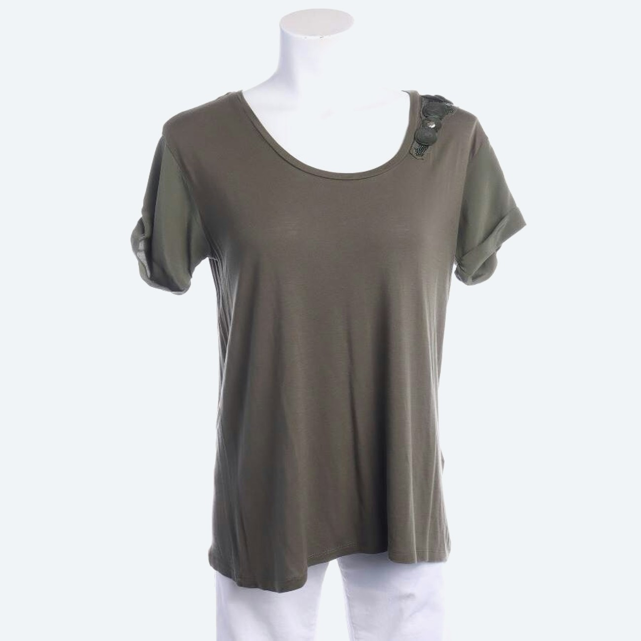 Image 1 of Shirt L Olive Green in color Green | Vite EnVogue