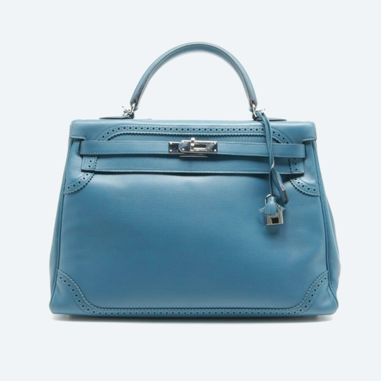 Image 1 of Kelly Bag 35 Handbag Blue in color Blue | Vite EnVogue