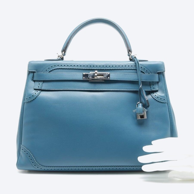 Bild 4 von Kelly Bag 35 Handtasche Blau in Farbe Blau | Vite EnVogue