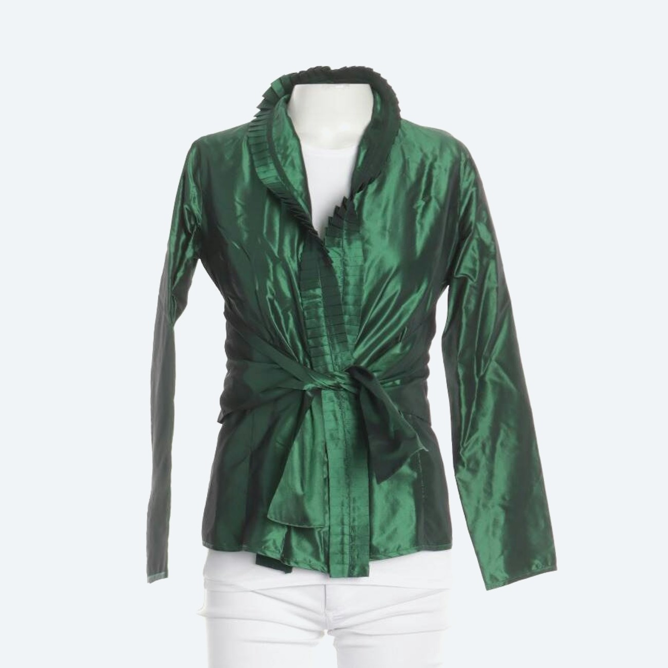 Image 1 of Silk Jacket 34 Green in color Green | Vite EnVogue