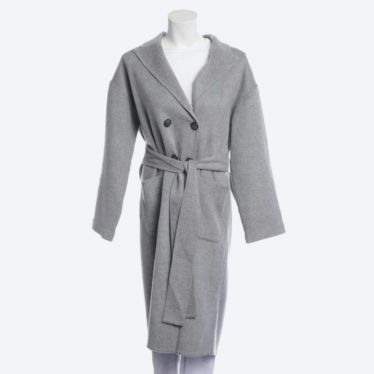 Image 1 of Wool Coat 36 Light Gray in color Gray | Vite EnVogue