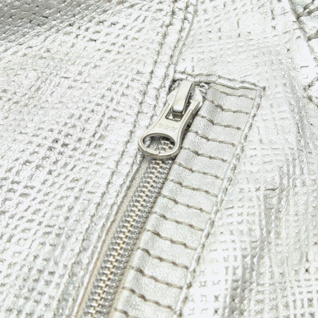 Image 4 of LeatherJacket 36 Silver in color Metallic | Vite EnVogue
