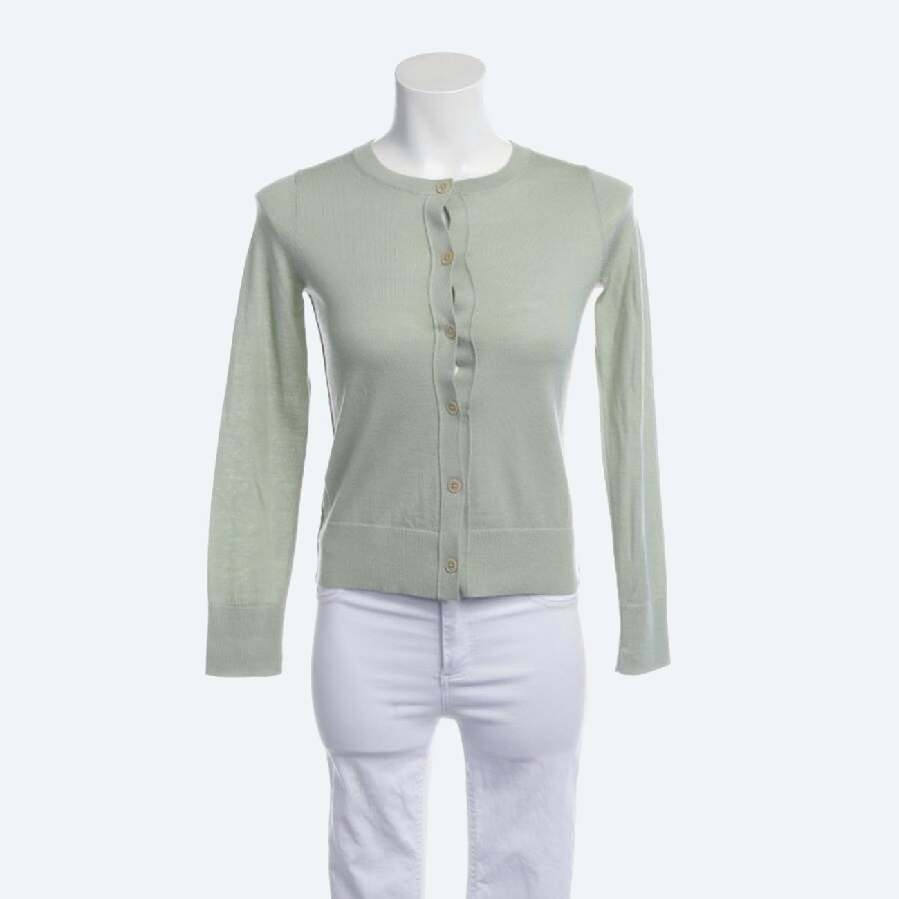 Image 1 of Wool Cardigan 2XS Light Green in color Green | Vite EnVogue