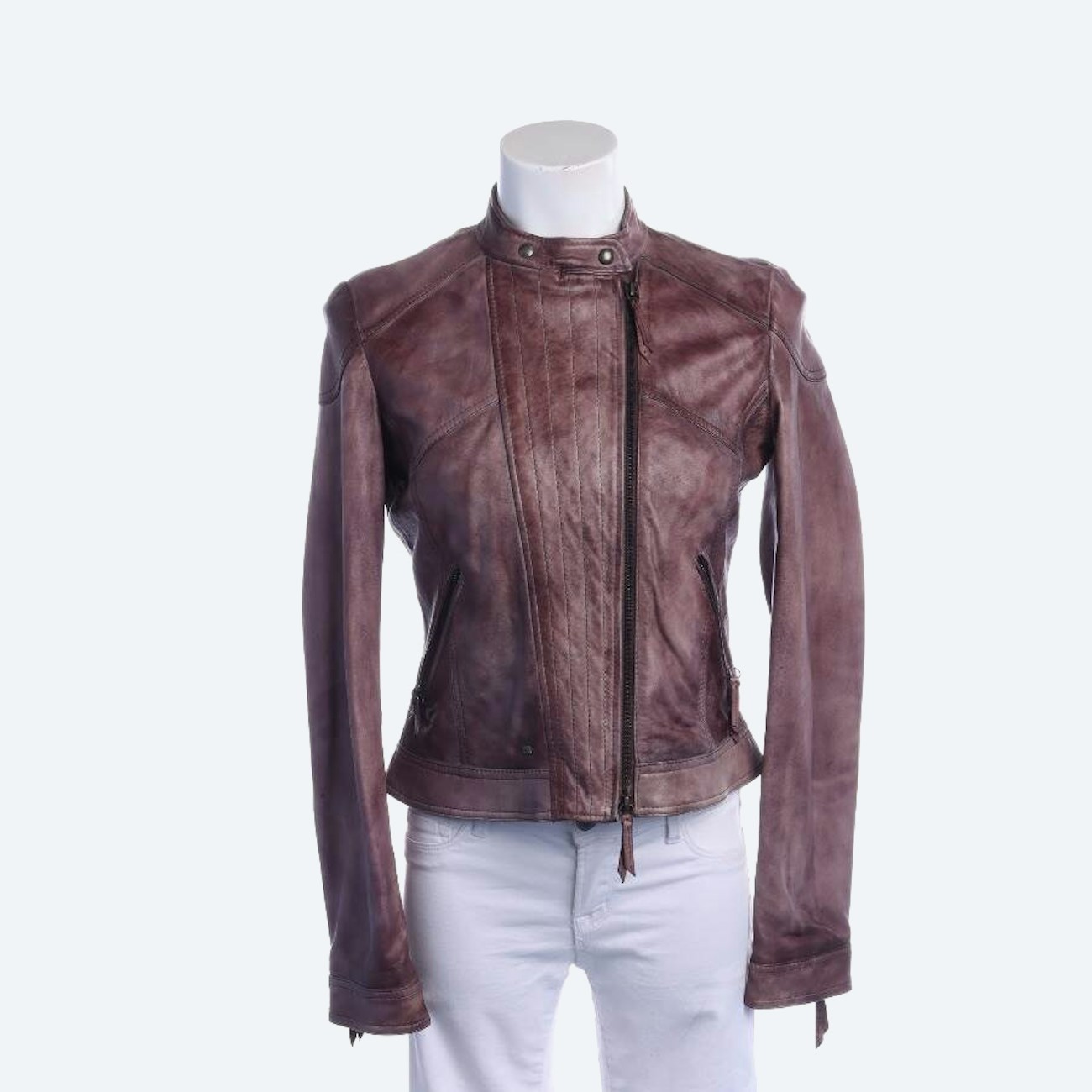 Image 1 of LeatherJacket 36 Rose Gold in color Metallic | Vite EnVogue