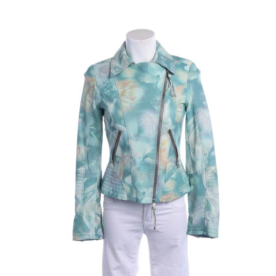 Image 1 of LeatherJacket 36 Turquoise in color Blue | Vite EnVogue