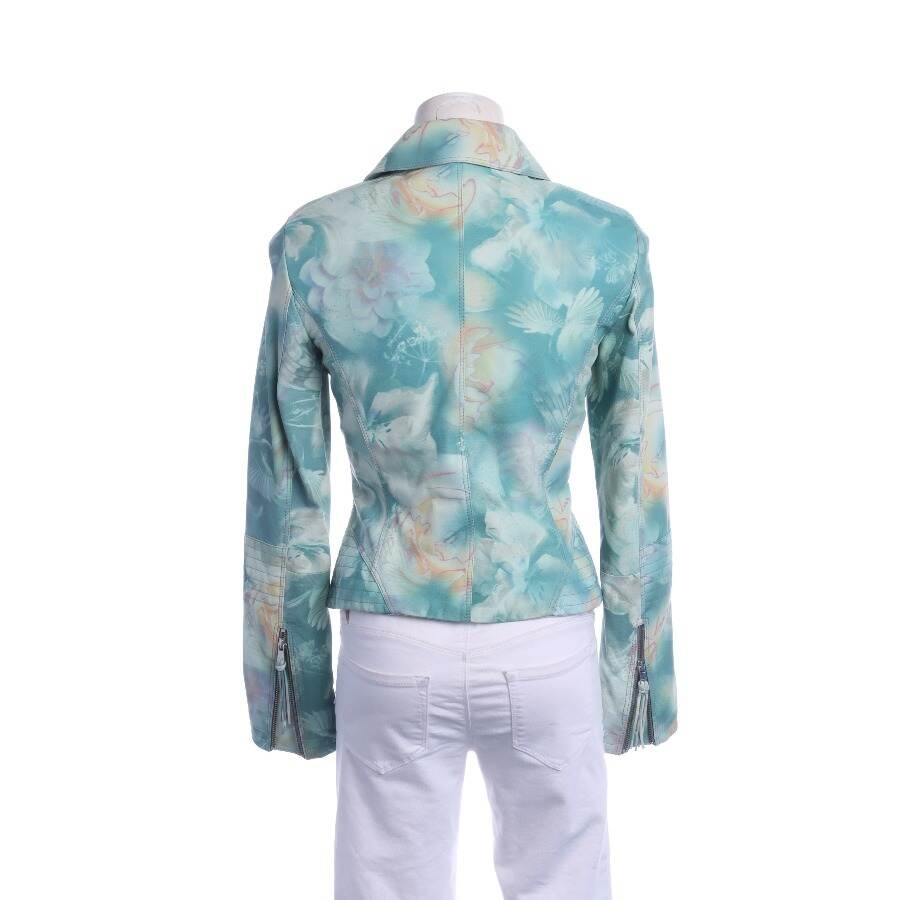 Image 2 of LeatherJacket 36 Turquoise in color Blue | Vite EnVogue