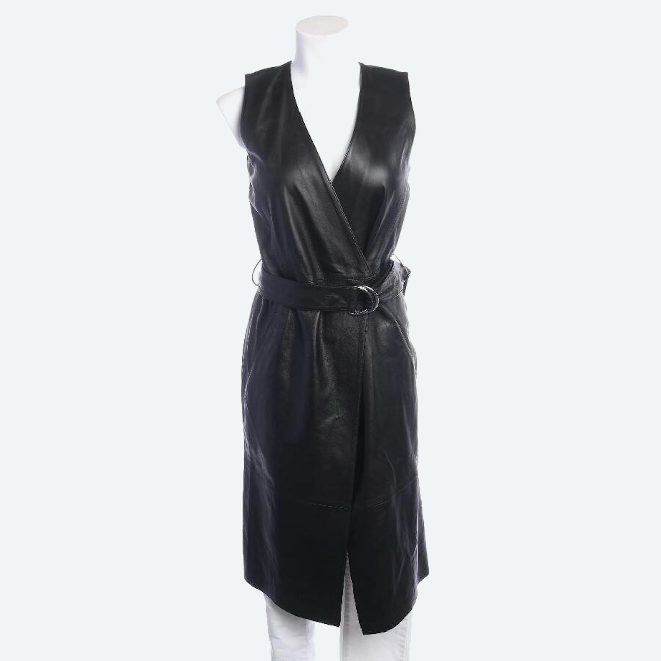 Image 1 of Leather Dress 34 Black in color Black | Vite EnVogue