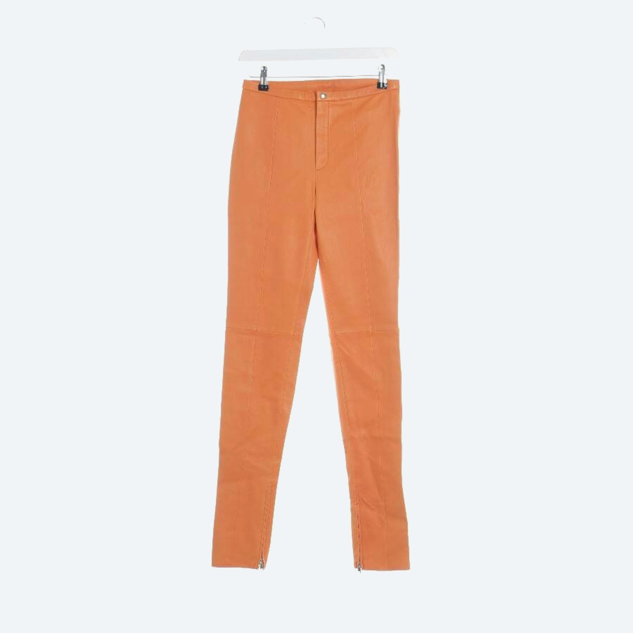 Image 1 of Leather Pants M Orange in color Orange | Vite EnVogue