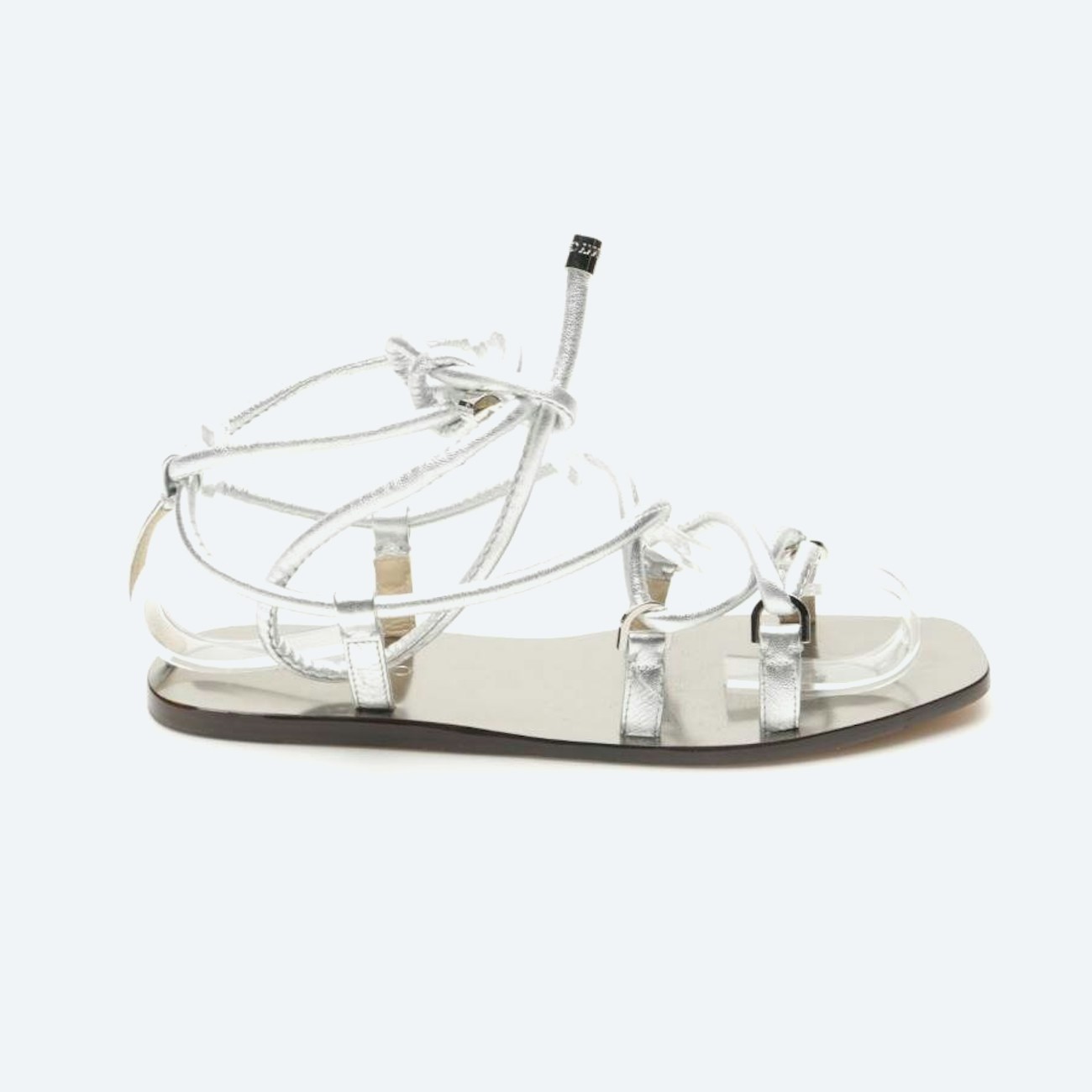 Image 1 of Strappy Sandals EUR38 Silver in color Metallic | Vite EnVogue