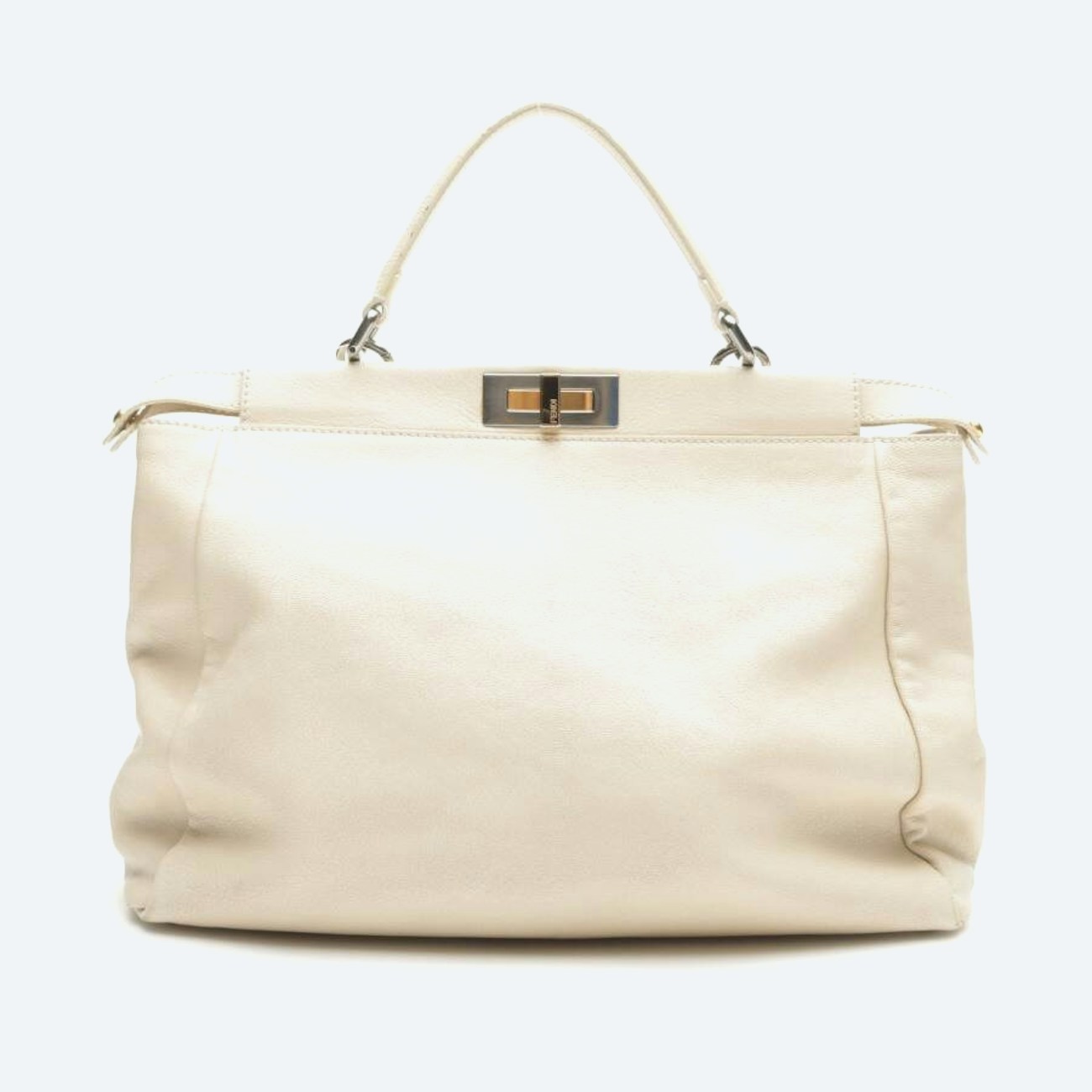 Image 1 of Peek-a-boo Handbag Beige in color White | Vite EnVogue