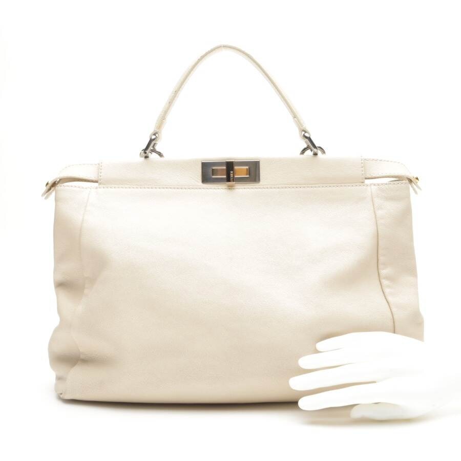 Image 4 of Peek-a-boo Handbag Beige in color White | Vite EnVogue