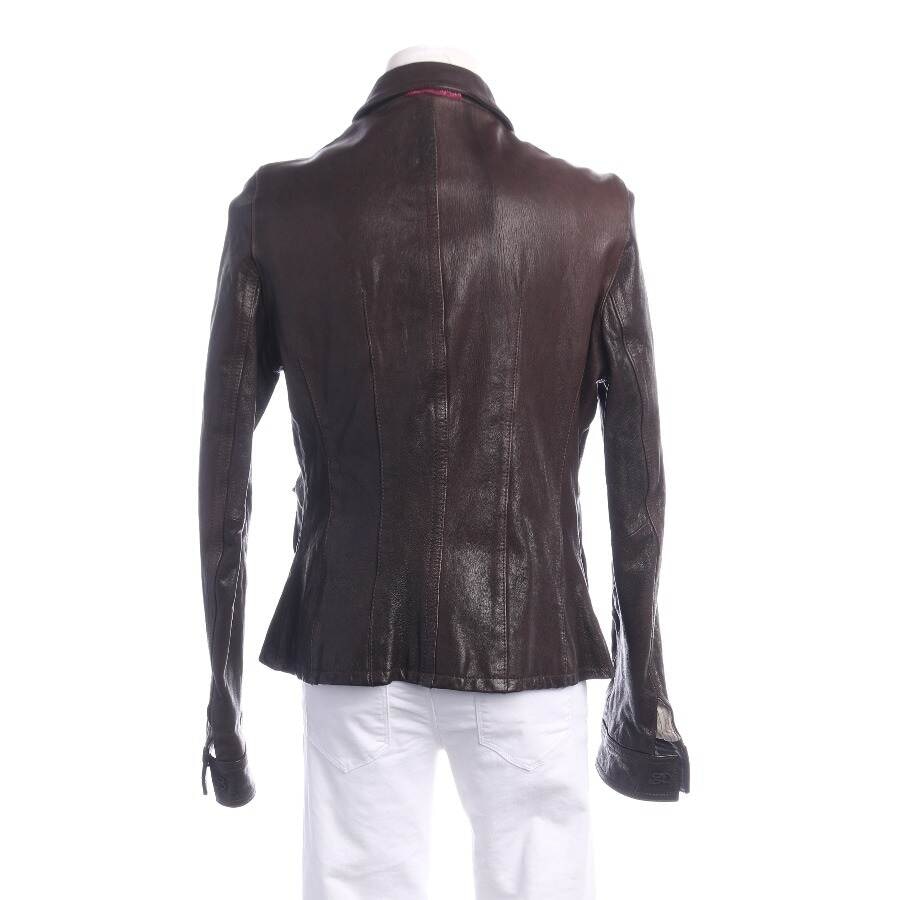 Image 2 of LeatherJacket 42 Dark Brown in color Brown | Vite EnVogue