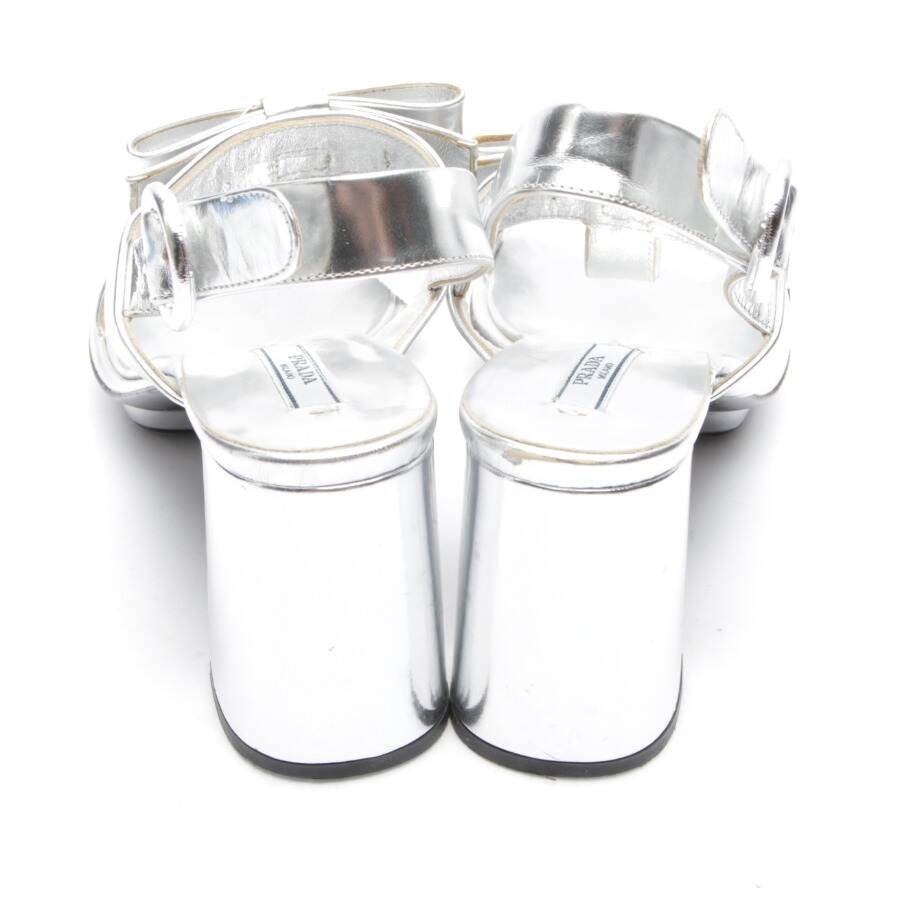 Image 3 of Heeled Sandals EUR 37.5 Silver in color Metallic | Vite EnVogue