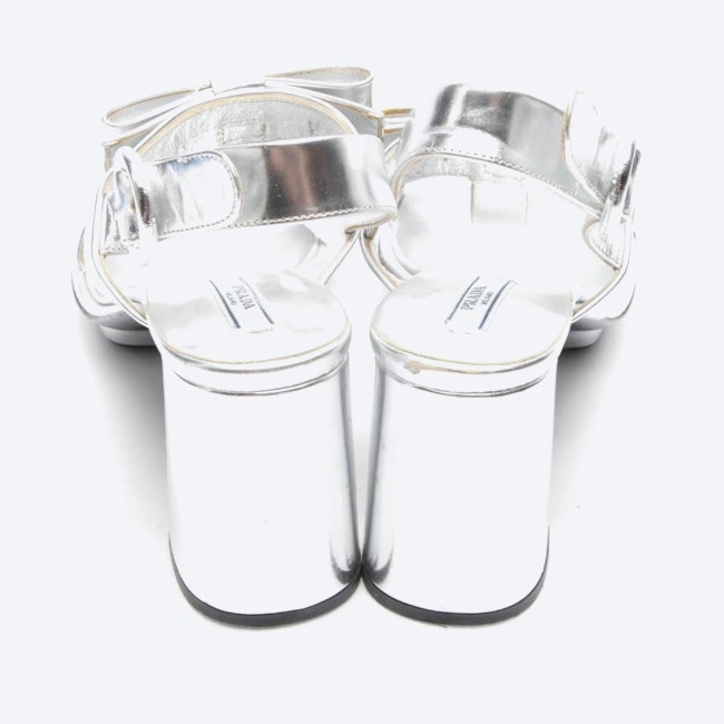 Image 3 of Heeled Sandals EUR 37.5 Silver in color Metallic | Vite EnVogue